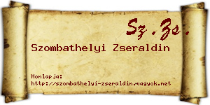 Szombathelyi Zseraldin névjegykártya